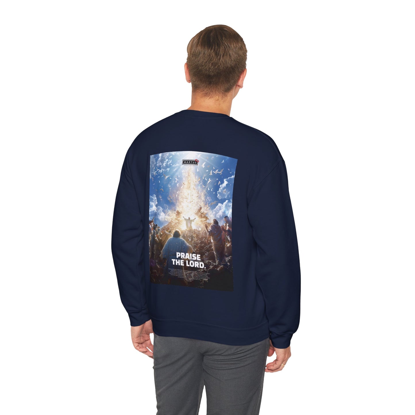 Martus "Praise The Lord" Unisex Heavy Blend™ Crewneck Sweatshirt (Psalm 150)