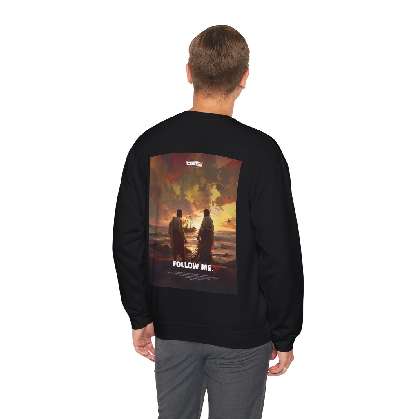 Martus "Follow Me" Unisex Heavy Blend™ Crewneck Sweatshirt (Matt 4:18~20)