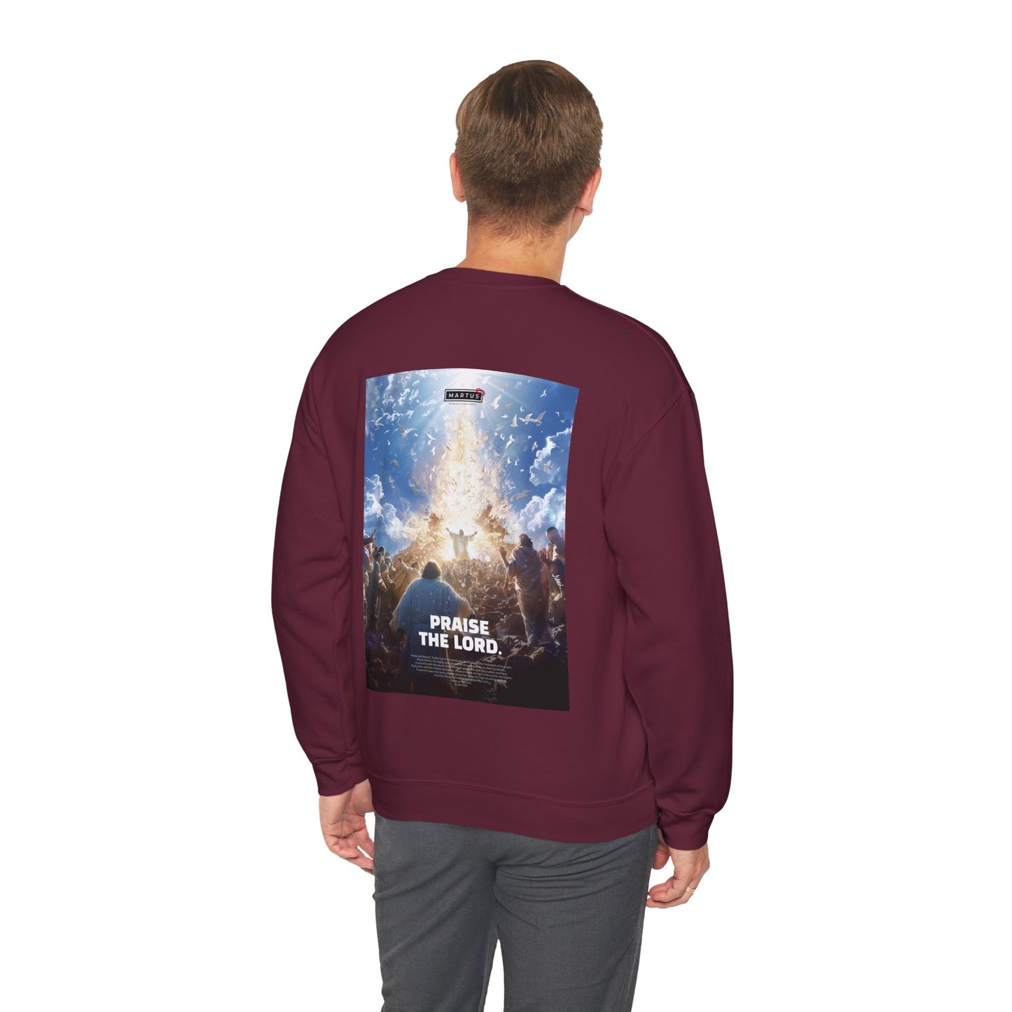 Martus "Praise The Lord" Unisex Heavy Blend™ Crewneck Sweatshirt (Psalm 150)