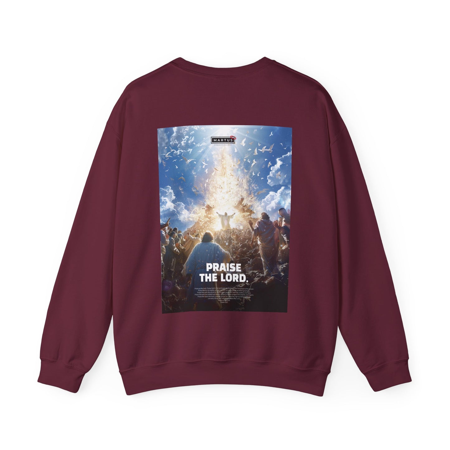 Martus "Praise The Lord" Unisex Heavy Blend™ Crewneck Sweatshirt (Psalm 150)