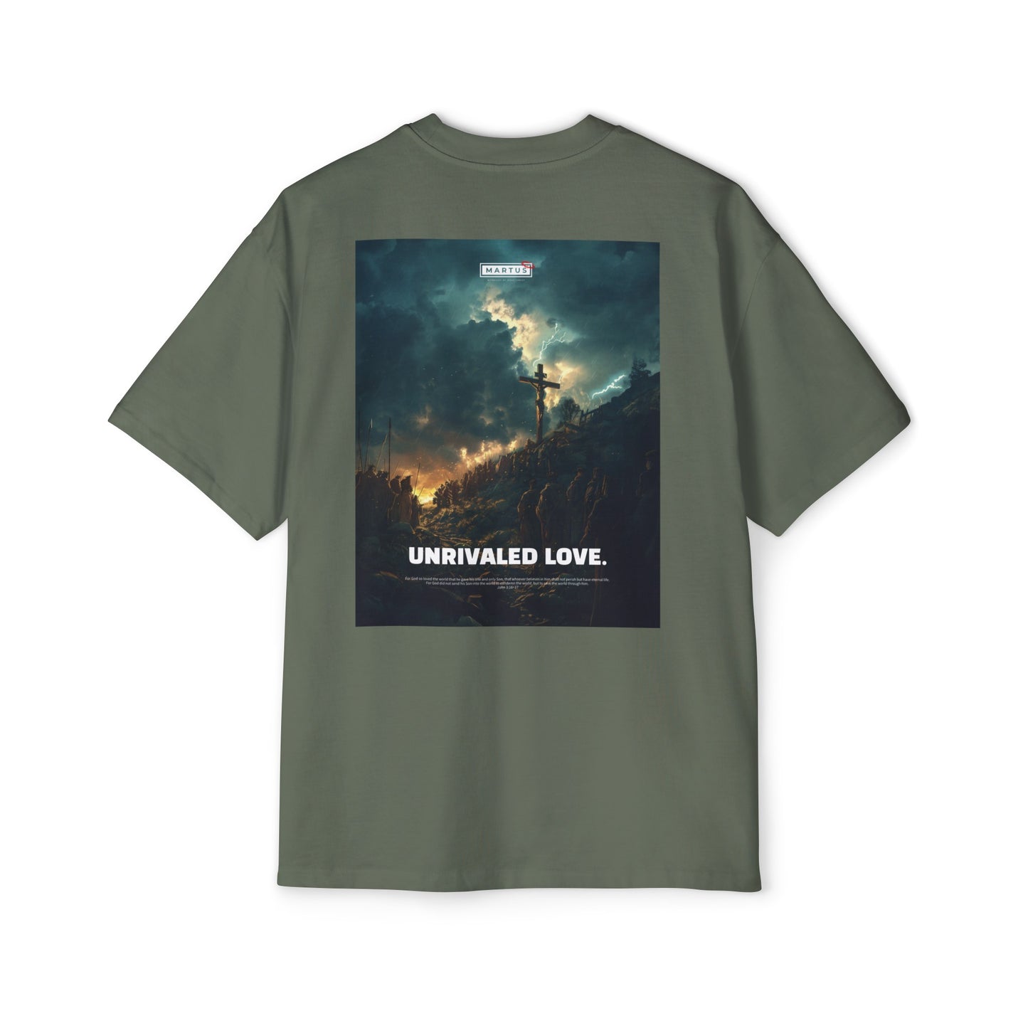 Martus "Unrivaled Love" Oversized Tee (John 3:16~17)