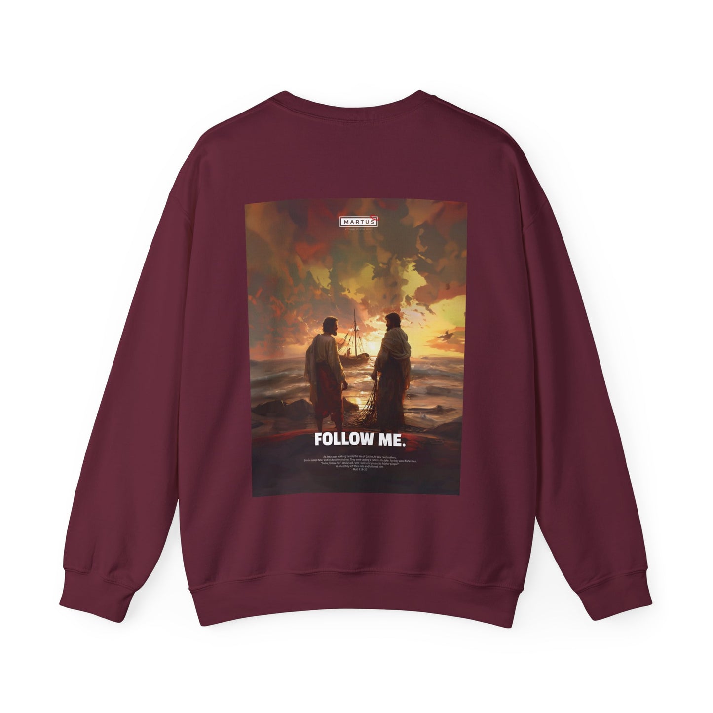 Martus "Follow Me" Unisex Heavy Blend™ Crewneck Sweatshirt (Matt 4:18~20)