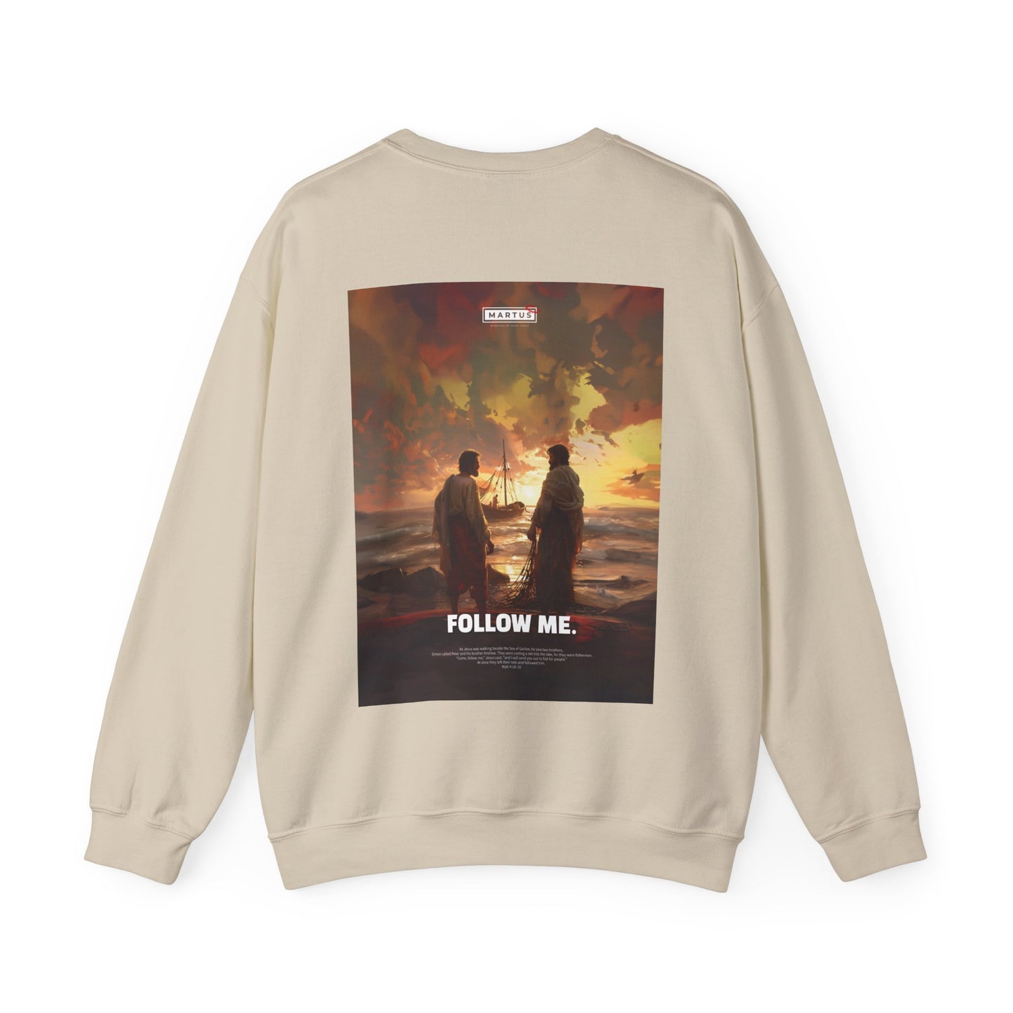 Martus "Follow Me" Unisex Heavy Blend™ Crewneck Sweatshirt (Matt 4:18~20)