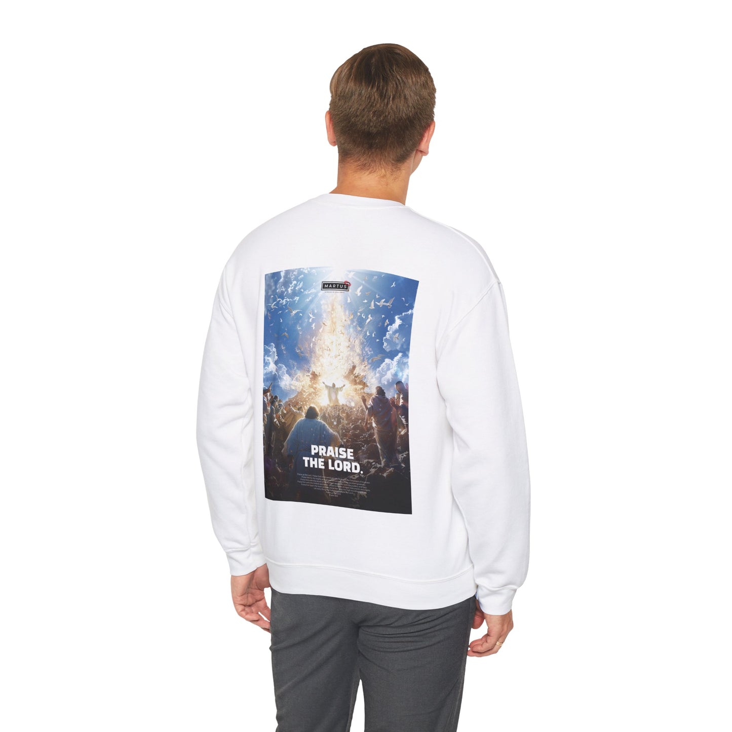 Martus "Praise The Lord" Unisex Heavy Blend™ Crewneck Sweatshirt (Psalm 150)