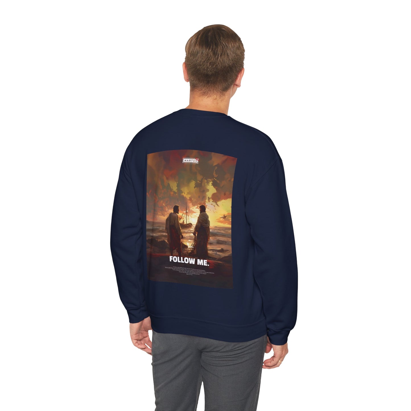 Martus "Follow Me" Unisex Heavy Blend™ Crewneck Sweatshirt (Matt 4:18~20)